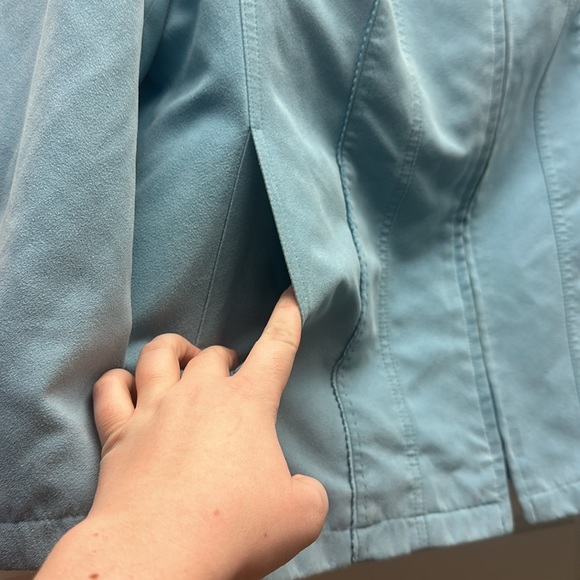 Lana Lee Slate Blue Zip-up Blazer 🩵 - Picture 4 of 5